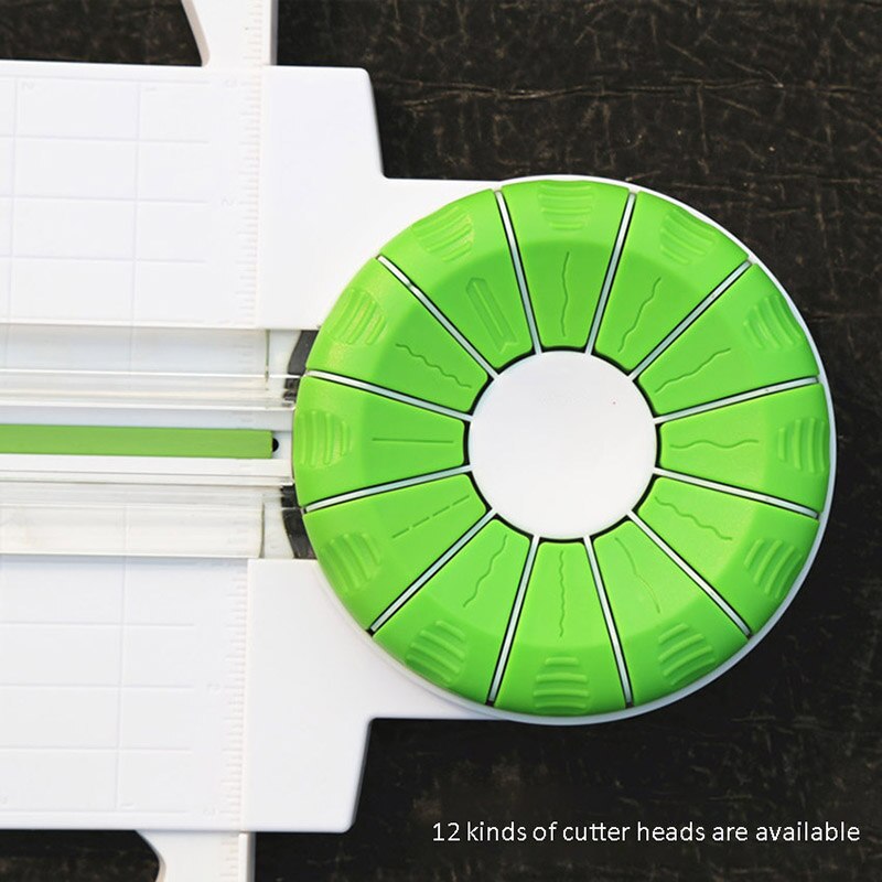 Multifunctionele Papier Cutter Rillen Machine 360-Graden Roterende Snijkop 12 Soorten Randen Voor Hand-snijden Kaart Art Gereedschap