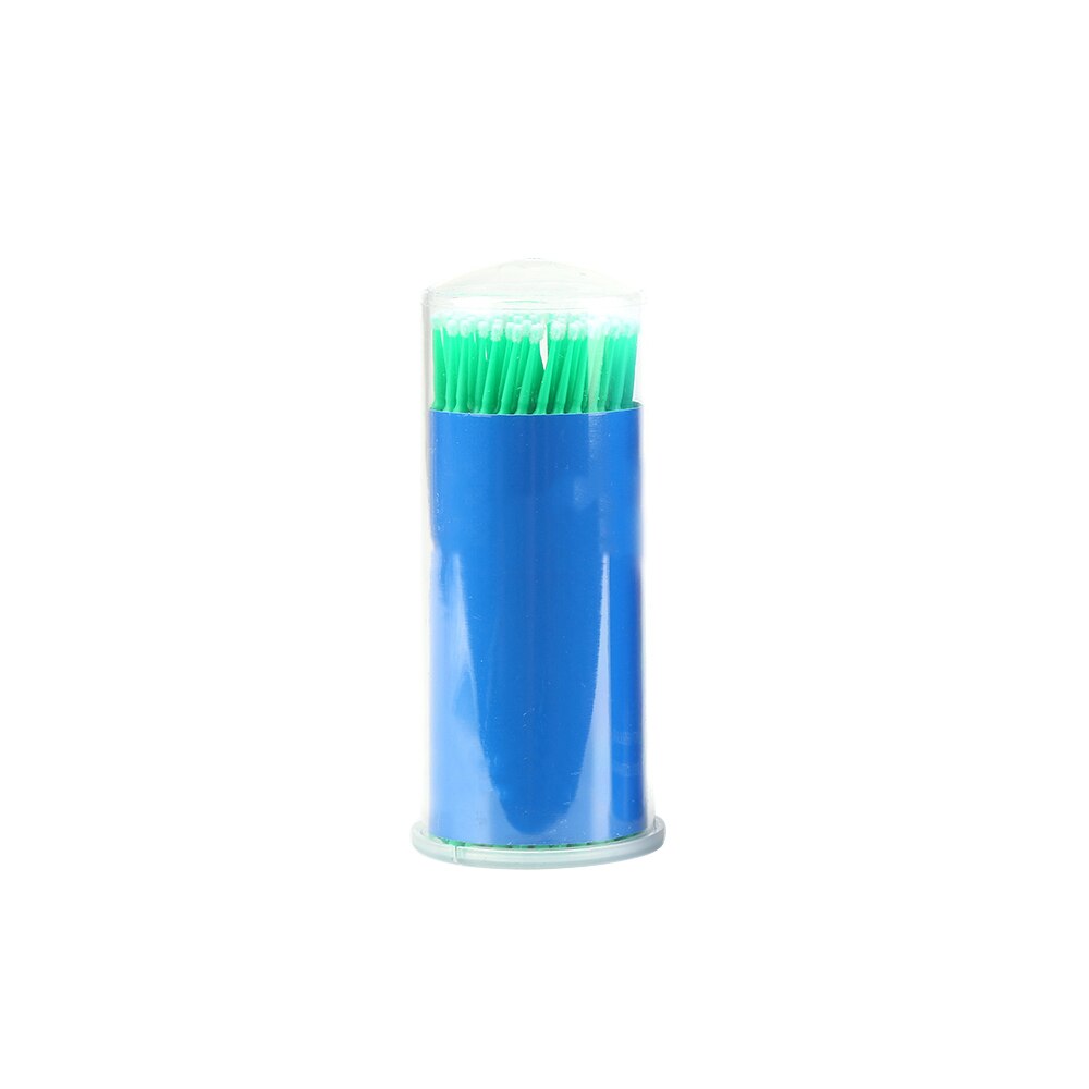 100 pièces multifonction applicateur brosses dentaire Micro brosse pinceaux de maquillage jetable Extension de cils dents outil de blanchiment TSLM2: Vert