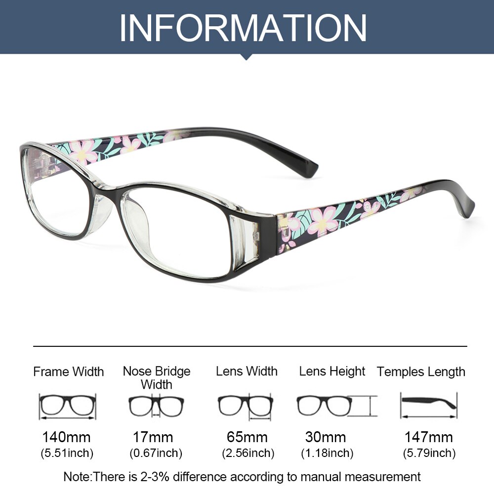 Anti-blauw licht bril leesbril oogbescherming dames ultra licht bloemen montuur charme dames