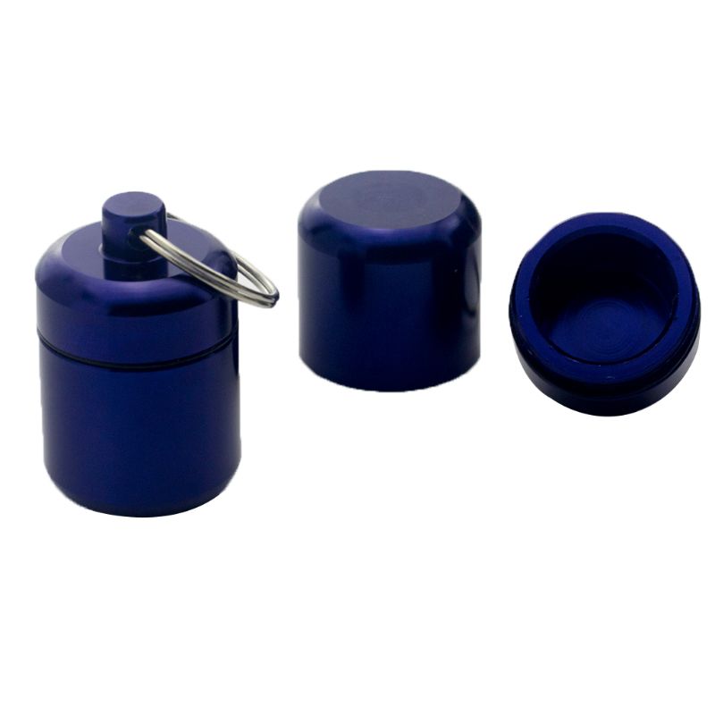 Sleutelhanger Oordopjes Opbergdoos Aluminiumlegering Opbergcontainer voor portemonnee Waterdichte metalen doos
