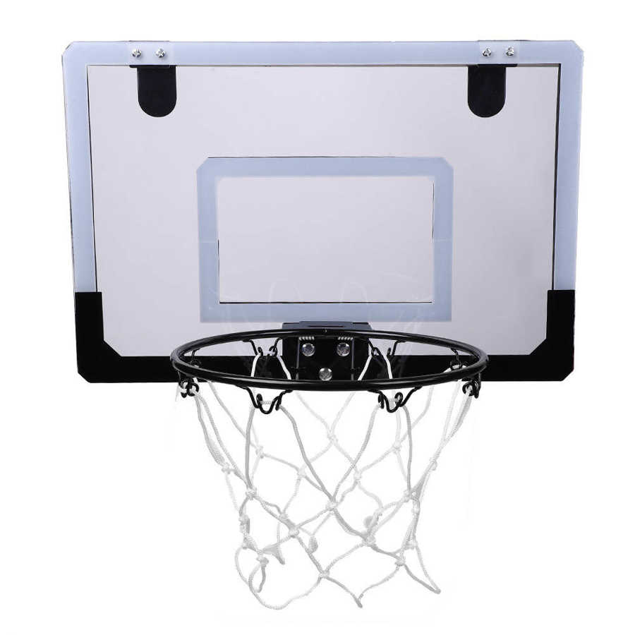 Basketball System Hoop Board Hoop Set Toy Set With Metal Rims Hanging Board With Basketball Balls And Air Pump For Indoor Home