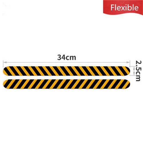 Zebramönster reflekterande klistermärken för mountainbikes säkerhetsvarning reflexband mjuka ränder cykeldekoration: Downtubeflyellow