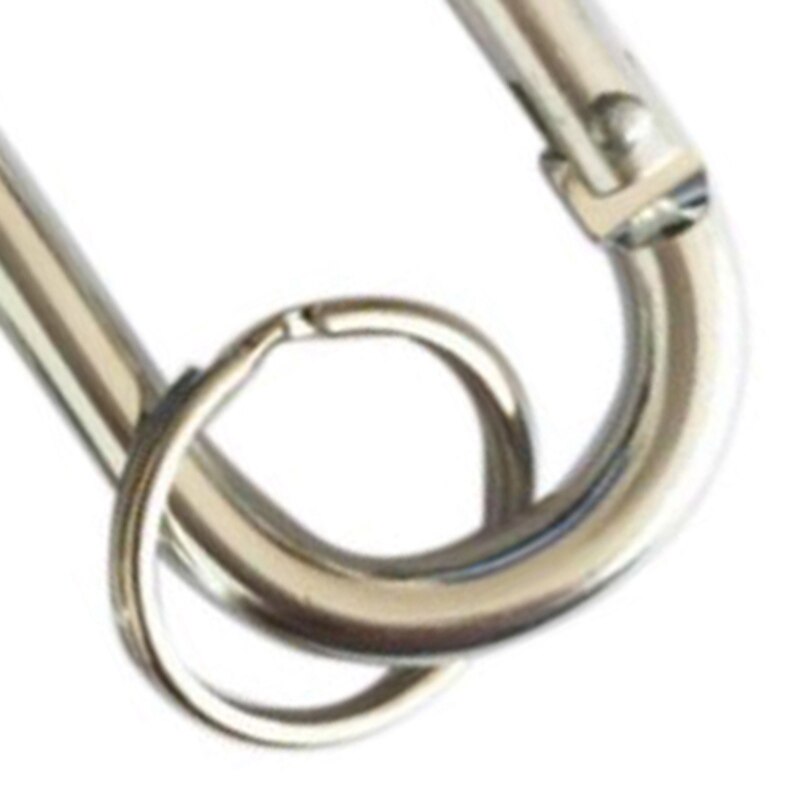 100Pcs Mini Silver Aluminum Spring Spring Buckle Spring Hook Keychain Outdoor Carabiner Runway Buckle