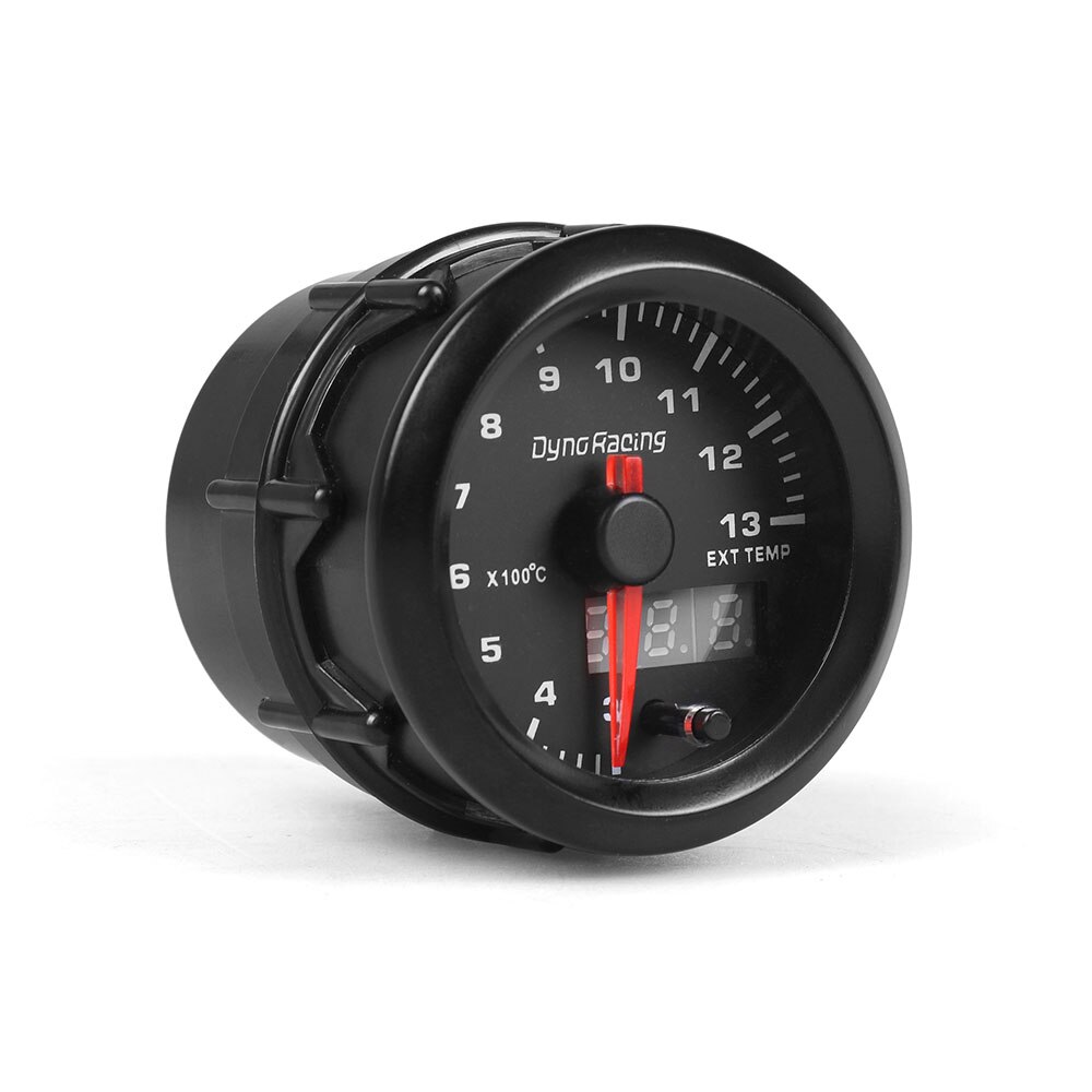 Dynoracing 2&#39;&#39; 52mm Dual Display Exhaust Gas Temp Gauge 7 colors Led 300-1300 Celsius EGT EXT Gauge with Stepper Motor BX101503