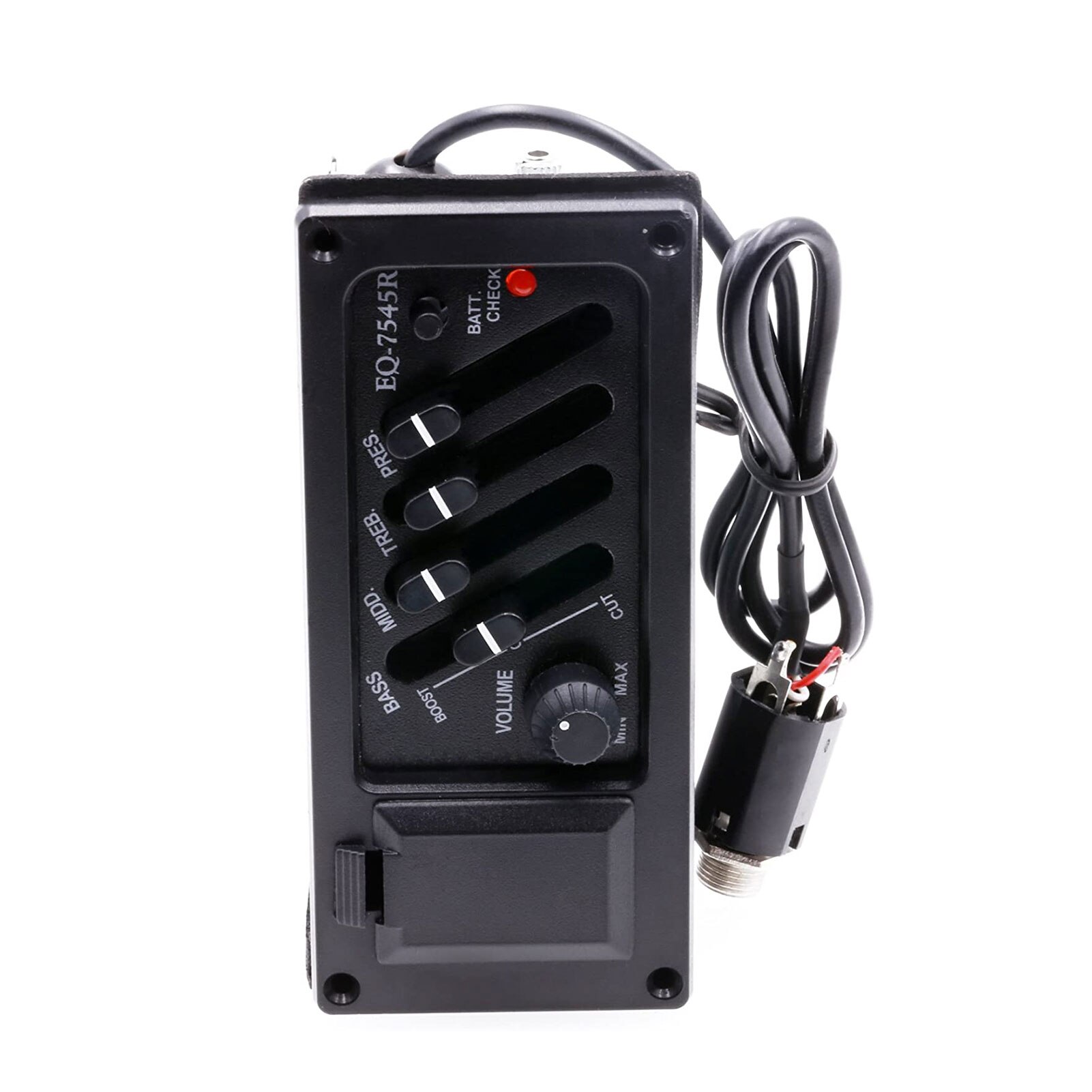 4 Band Acoustic Guitar Preamp Amplifier EQ-7545R Left Piezo Pickup Acoustic Guitar Acceseories With 2.5mm Plug: Default Title
