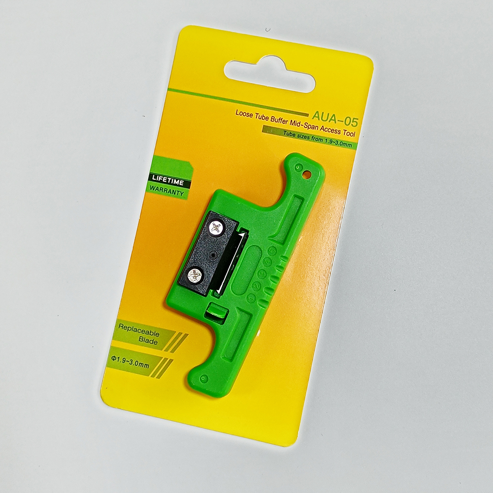 2pcs Loose Buffer Tube Stripper AUA-05 Fiber Optic Stripping 1.9-3mm MSAT5 Access Tool HMSAT-5 Stripper: Green