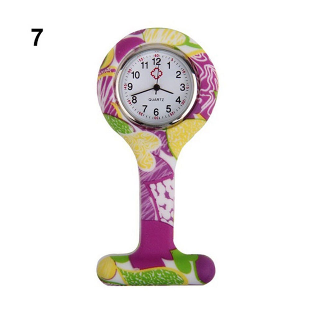 Silicone Silicone Nurses Watch Brooch Tunic Fob Pocket Stainless Dial Watches LXH: Style 7