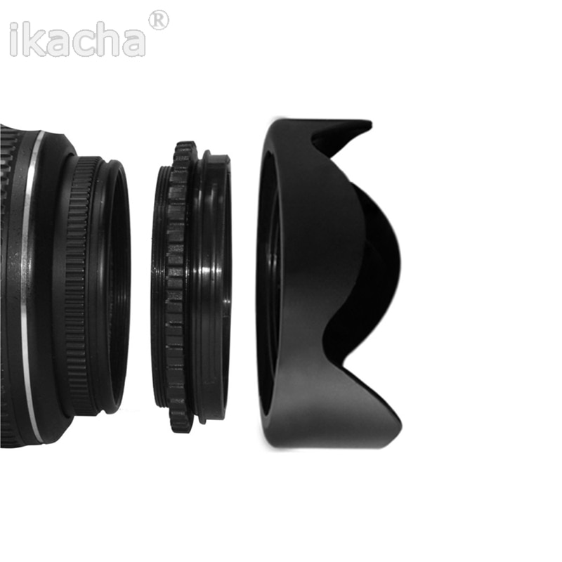 Universal 49 52 55 58 62 67 72 77 82mm Lens Hood Reversible Petal Flower For Canon For Nikon For Sony For Pentax DSIR Camera