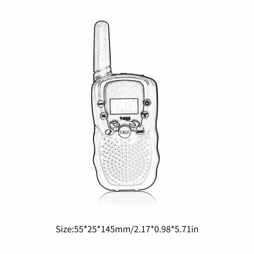 T388 talkie-walkie multifonctionnel enfant talkie-walkie Parent enfant Interaction artefact une touche fonction d'appel noir