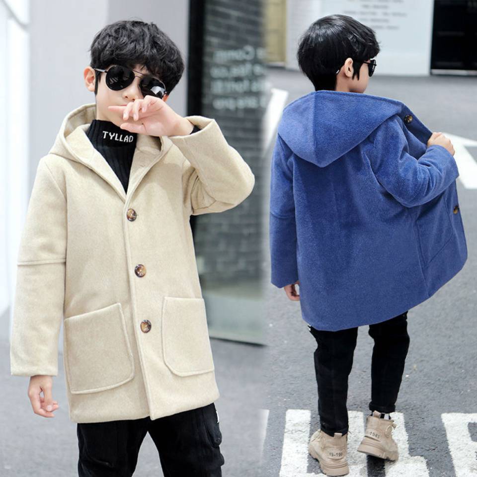 Recém chegados meninos casuais casacos de lã outono inverno criança meninos roupas crianças outwear para a idade 3t 4 5 6 8 10 12 14 anos