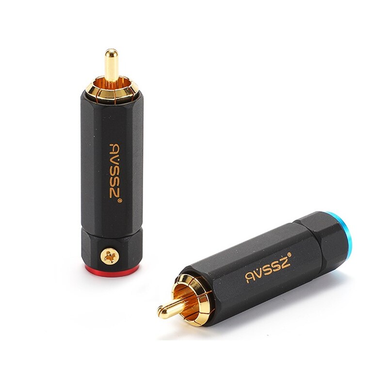 AVSSZ – prise RCA plaquée or, sans soudure, verrouillable, mâle, amplificateur de haut-parleur, câble audio et vidéo, Budweiser, 1 pièce