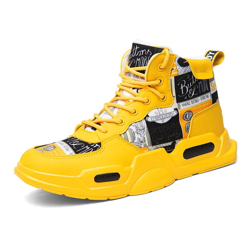 Mens Casual Sneakers Mode Casual Schoenen Klassieke Mannen Ademende Sneakers Mannen Casual Schoenen Zapatos De Hombre: Geel / 9.5