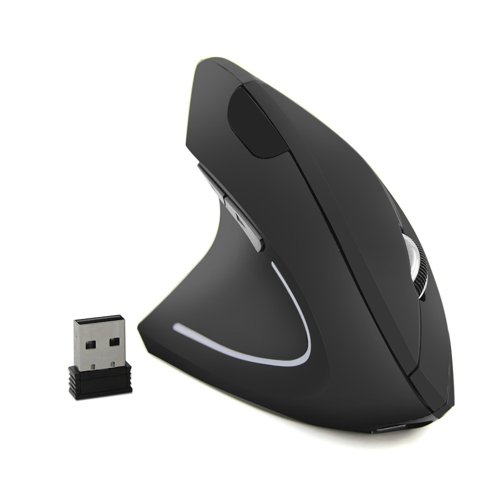 Left Hand Vertical Mouse Rechargeable Wireless Ergonomic 800-1200-1600 DPI Optical Wrist Healing For Laptop PC