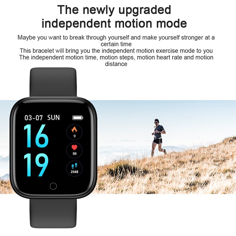 T80 Smart watch band IP68 waterproof smartwatch Dynamic heart rate blood pressure monitor for iPhone Android Sport Health watch