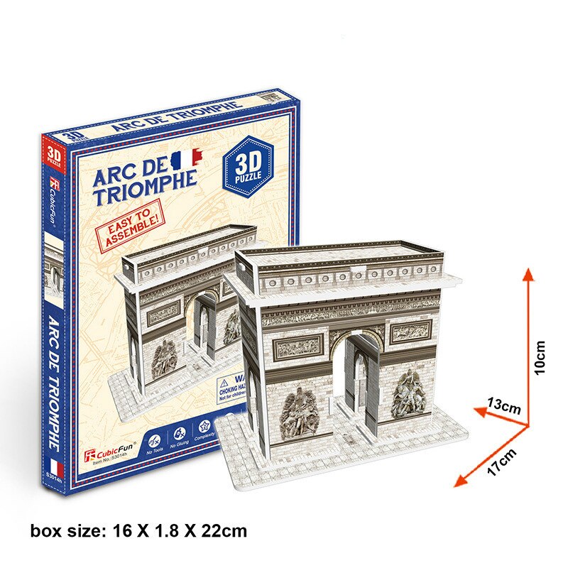 3D Puzzle di Carta Parola Edifici Famosi Torre Eiffel Puzzle Assemblato Modello FAI DA TE Giocattoli Educativi Per I Bambini Regali per Adulti