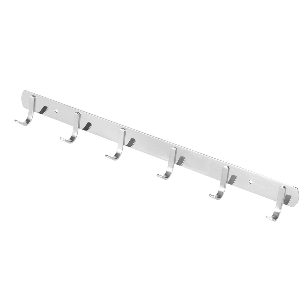 JUSHFO Multi-functional Hook Rail Coat Hook Stainless Steel Coat Hook Wall Hook 4 6 Hook Space Saving 1PC