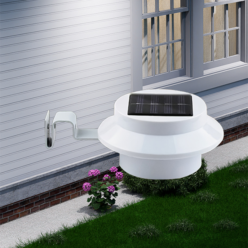 1–6er-Pack Solarleuchten, Veranda-Lampe, Wandleuchten, Dachrinnenbeleuchtung, hochhelle LED, automatische Aufladung, wasserdicht, Veranda, Weg, Zaun, Außenbereich: WHITE / Blau