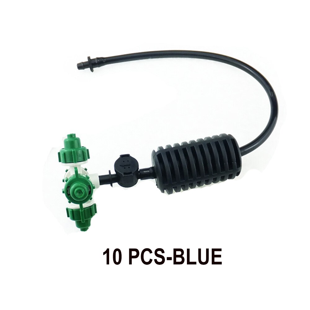 3-25 PCS Drip Irrigation Sprinkler Greenhouse Hanging Watering Dripper Misting Nozzle Cross Dripper Farm Drip Irrigation: Blue-10 PCS