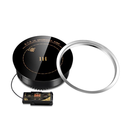 Commercial embedded mini pot induction cooker embedded 800W round touch wire control one person one pot: Wire control