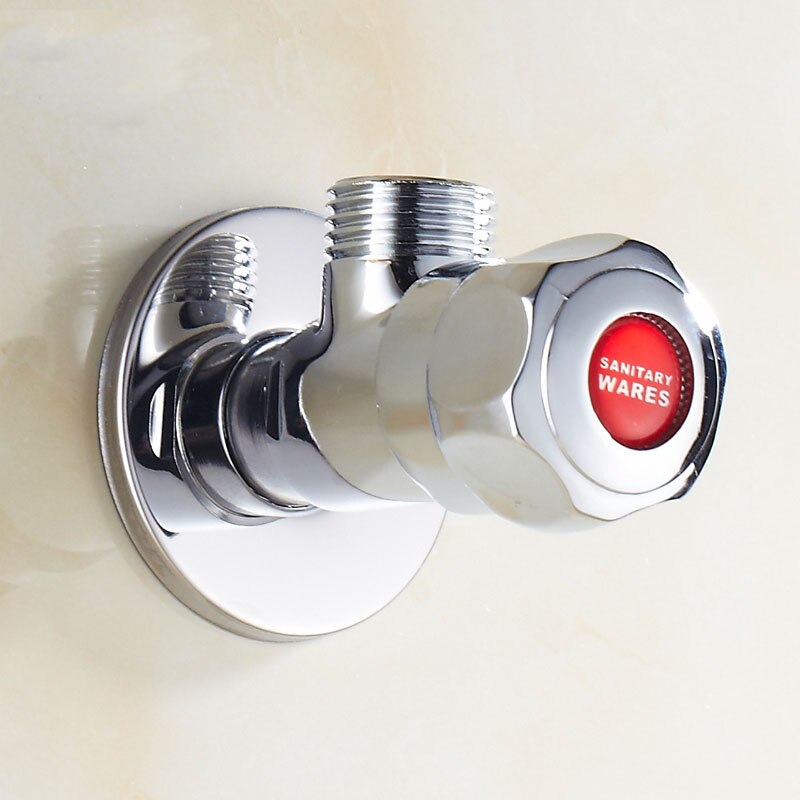 Copper cold and water stop valve triangle valve, Universal bathroom / kitchen filling water valve, Water heater inlet valve
