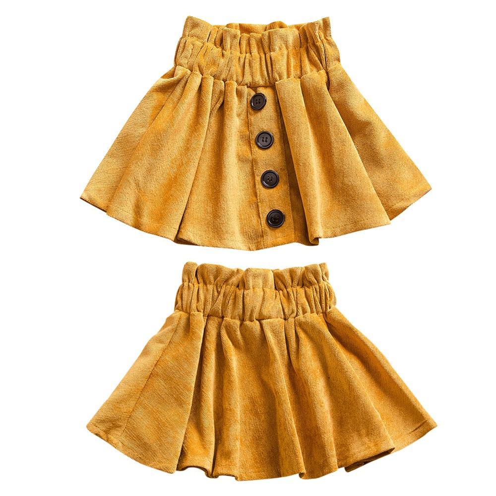 Été bébé filles couleur unie taille élastique courte Tutu jupe enfants mignon jupes jaune 1PC