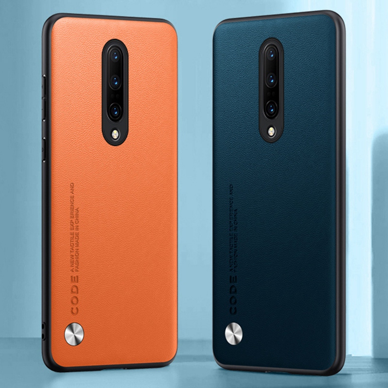 Luxe PU lederen tas voor OnePlus 7 Pro 7Pro Achterkant Matte siliconen Schokbestendig Volledige bescherming Telefoonhoesje voor One Plus 7 Pro