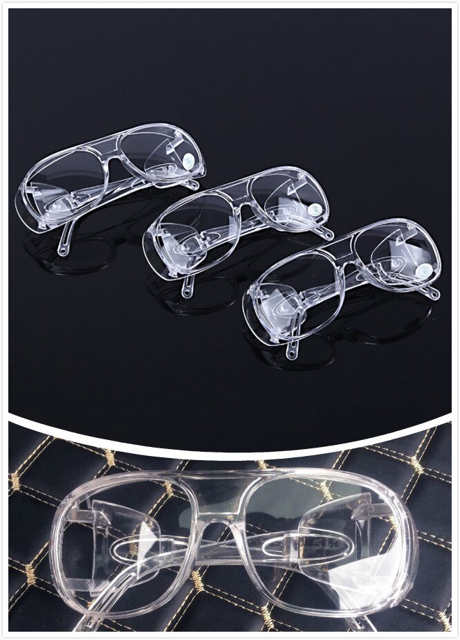 Clear Safety Goggles Work Eye Protection Working Eyewear Splash Protective Transparent Glasses Wind Dust Anti-fog Glasses: 4pcs
