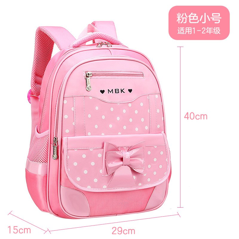 Children School Bags Girls Backpack Kids dot printing Backpacks set Schoolbag Waterproof Primary School Backpack mochila escolar: small pink