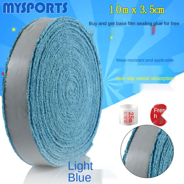 Badminton Handvat Grip Tape Slijtvaste Tennis Rackets Antislip Sweat-Absorberende Band Grote Plaat Handdoek Grip tape: Light Blue