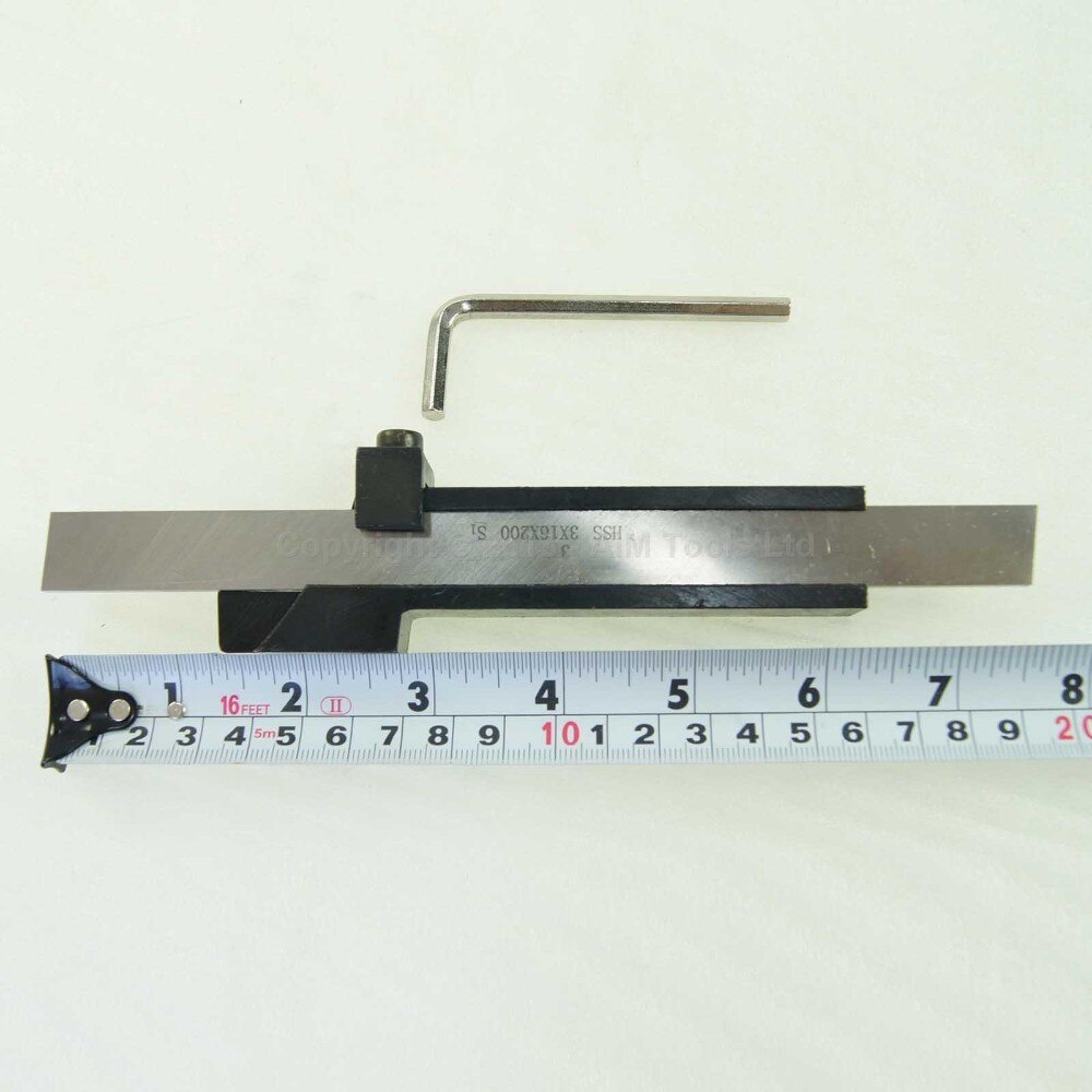 3x16mm Lathe Parting Cutting Milling Tool Holder with 5 Blades 200mm