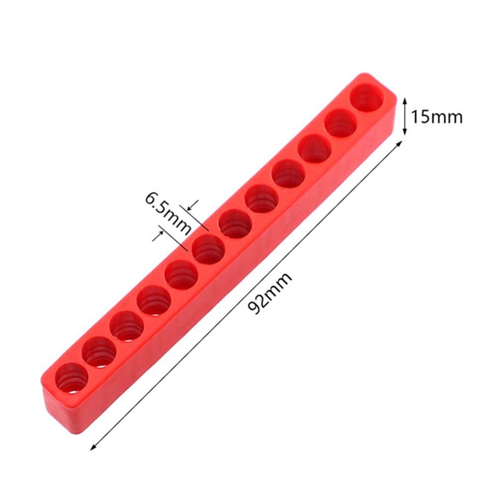 5pcs Multi Holes Hex Shank Bit Holder Plastic Screwdriver Head Tool Storage Case Compact and Portable Carry Convenient: Default Title