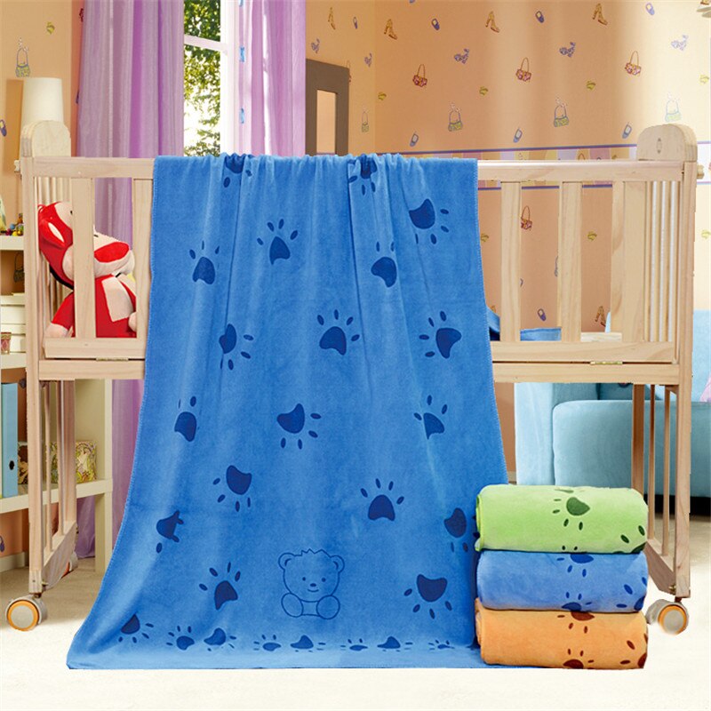 Dog Pet Towel Microfiber Strong Absorbent Water Bath Pet Goods Towel Dry Hair Towels Dog Towels 35*75cm: Blue