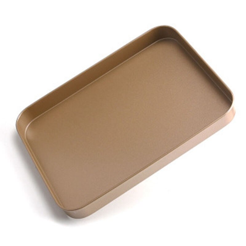 3 Pcs Rectangular Non-Stick Bread Cake Baking Tray Baking Tray Oven Rectangular Golden Baking Tray Diy Baking