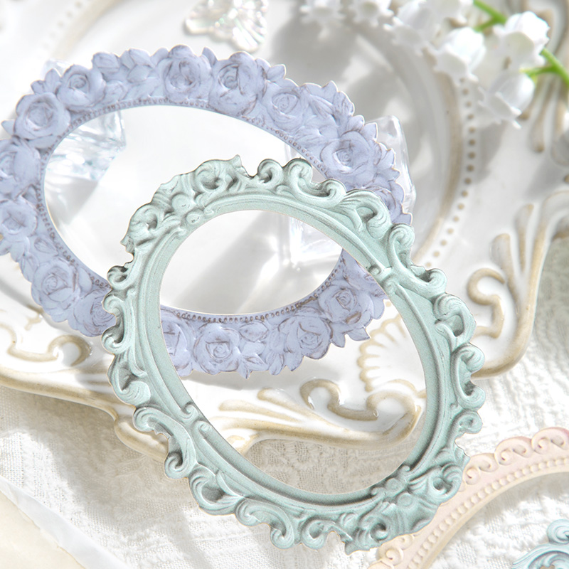 Marco de la serie de marcos Vintage, material de Collage temático, papel de álbum de recortes, suministros de diario de chatarra hechos a mano, 4 estilos, 10 piezas