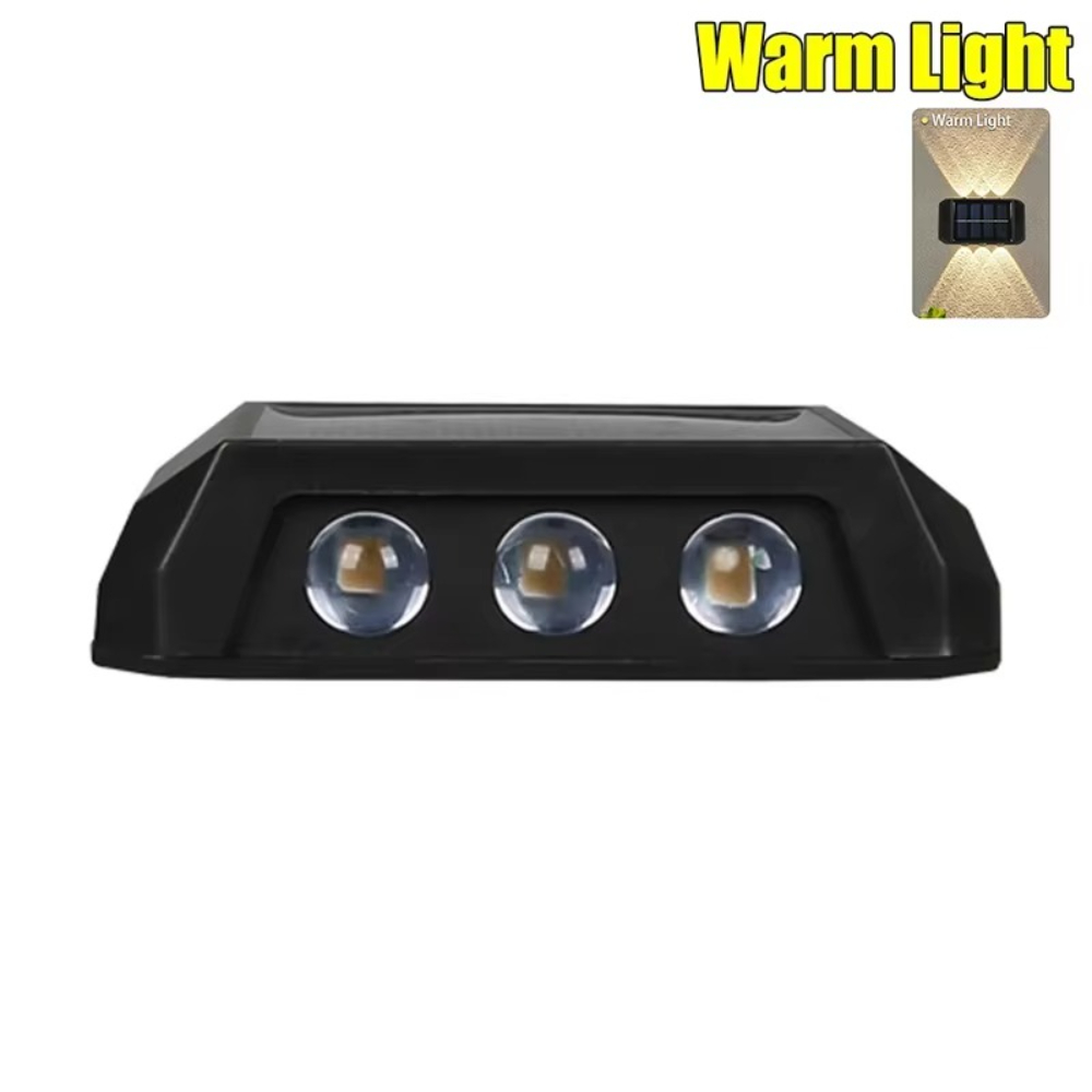 4/6/8 LED-wandlamp op zonne-energie Waterdicht te installeren Veranda Lichten Up Down Verlichting voor Outdoor Yard Garden Street Landscape Decor: changeable