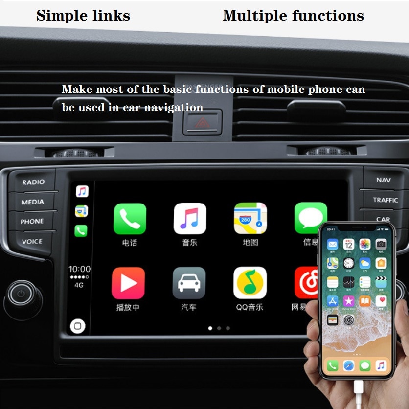 Wireless Smart Link Bluetooth CarPlay Dongle Mini USB Carplay Auto Module Case for Apple iOS ANdroid Car GPS Navigation
