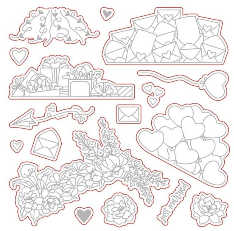 envelope clear stamp Cutting Dies Stencils For Scrapbooking Photo Album Decoration Embossing Paper Card Craft F8953: die