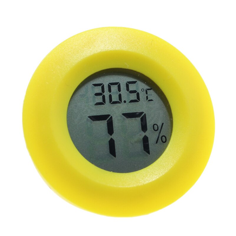 Mini digital termômetro higrômetro temperatura e umidade indoor display lcd casa sensor de computador sala higrômetro medidor: Yellow