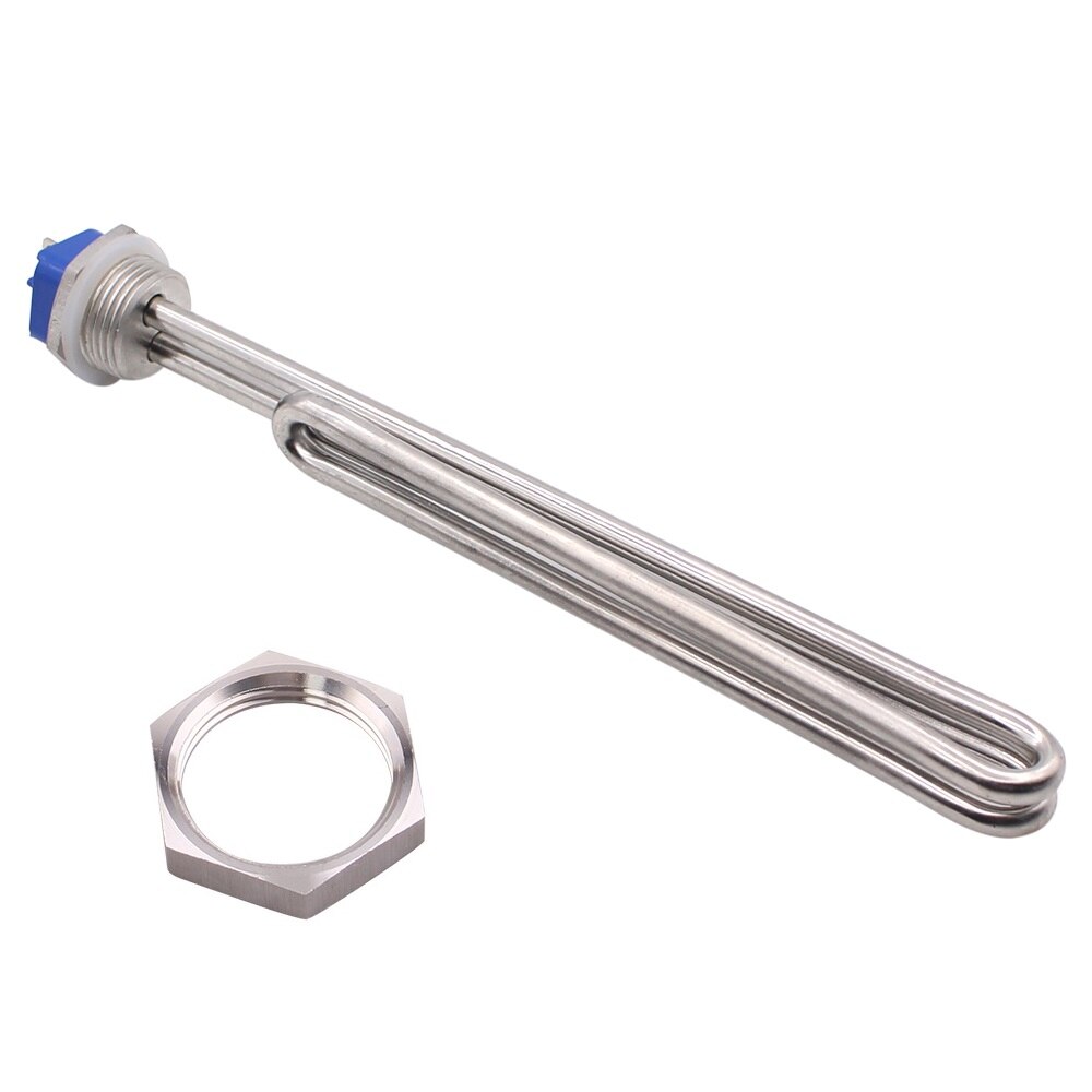 AIICIOO 1 INCH NPT Thread Foldback Screw In Heater Tubular Element for Homebrew 240v 5000w: with locknut