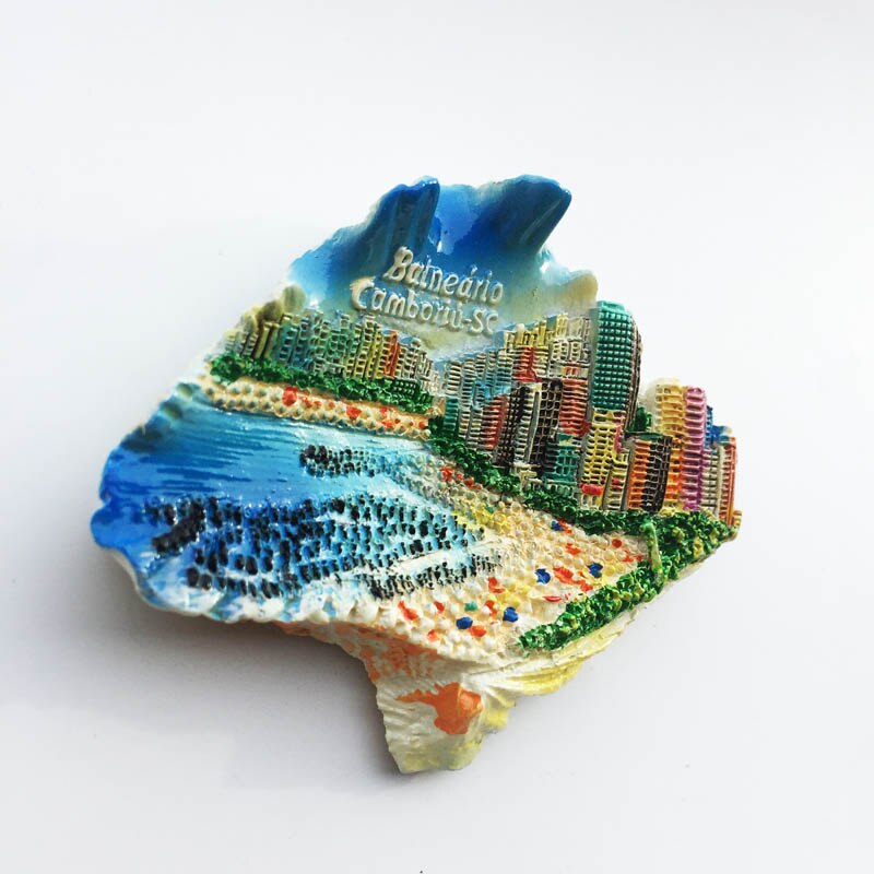 3D Sao Paulo Brazilië Souvenir Koelkastmagneet - Houten Reisdecoratie 7,2 X 8,8 Cm