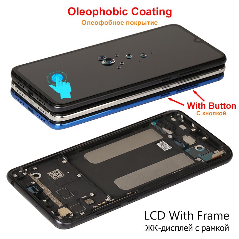 AUMOOK Super AMOLED 6.39&quot; For Xiaomi CC9 LCD Display Touch Screen Digitizer For Xiaomi MI 9 Lite LCD M1904F3BG Replacement Parts