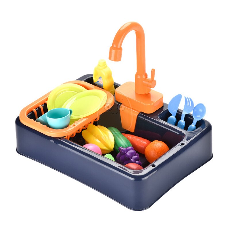 Keuken Speelgoed Plastic Afwas Sink Set Kinderen Simulatie Pretend Rollenspel Huishouden Kit Vroege Educatief Speelgoed Voor Kinderen