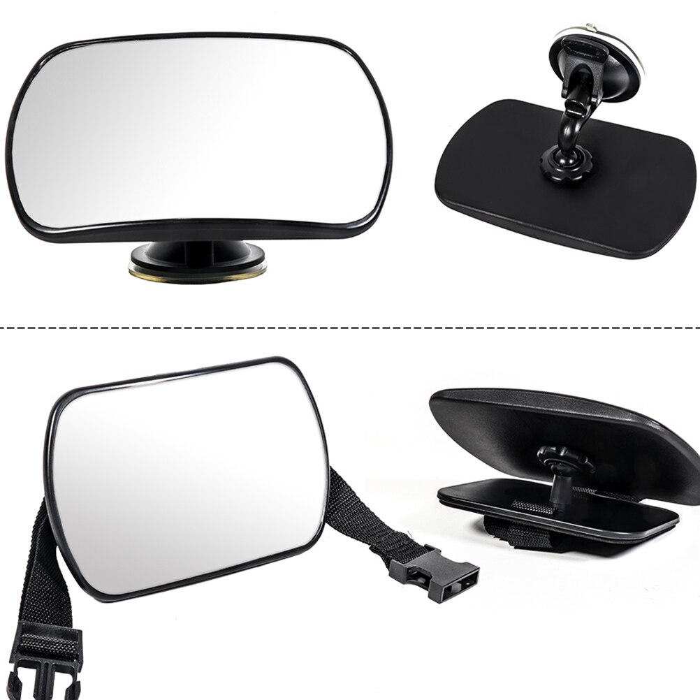 Espejo de coche para bebé de doble uso, espejo retrovisor de seguridad de asiento trasero para espacio trasero, Monitor Interior de coche para bebés, espejo de seguridad para asientos de marcha atrás