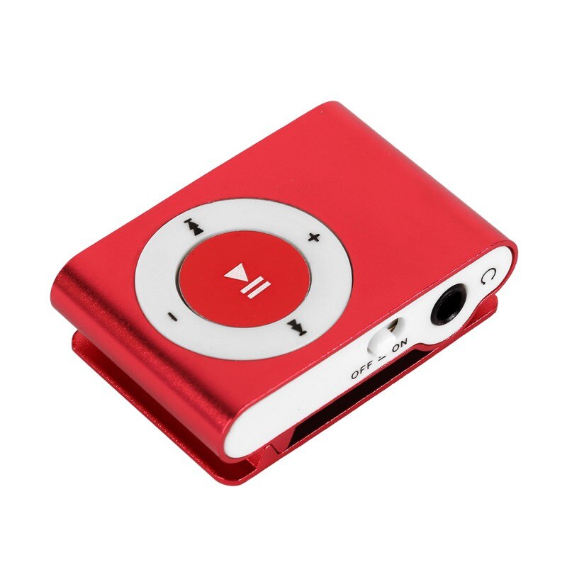 8 kleuren Portable Mini Mp3 Muziekspeler Mp3 Speler Ondersteuning Micro TFCard Slot USB MP3 Sport Speler Usb-poort Met oortelefoon: Rood