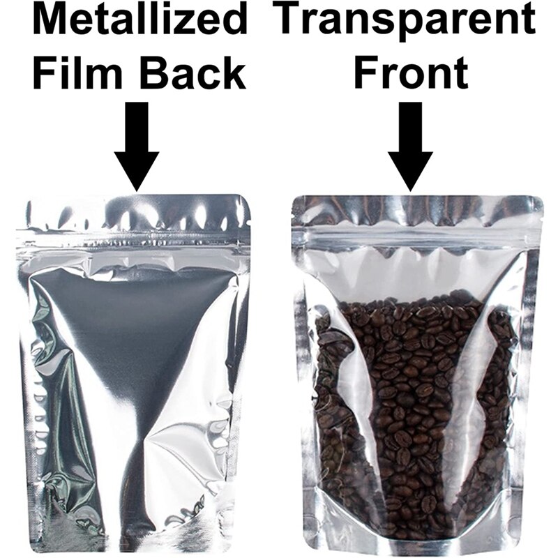 Sacs en Mylar pour le stockage des aliments, lot de 100 (30 sacs de 4 pouces X 6 pouces, 30 sacs de 5 pouces 8 pouces, 40 sacs de 6 pouces 9 pouces) pochettes