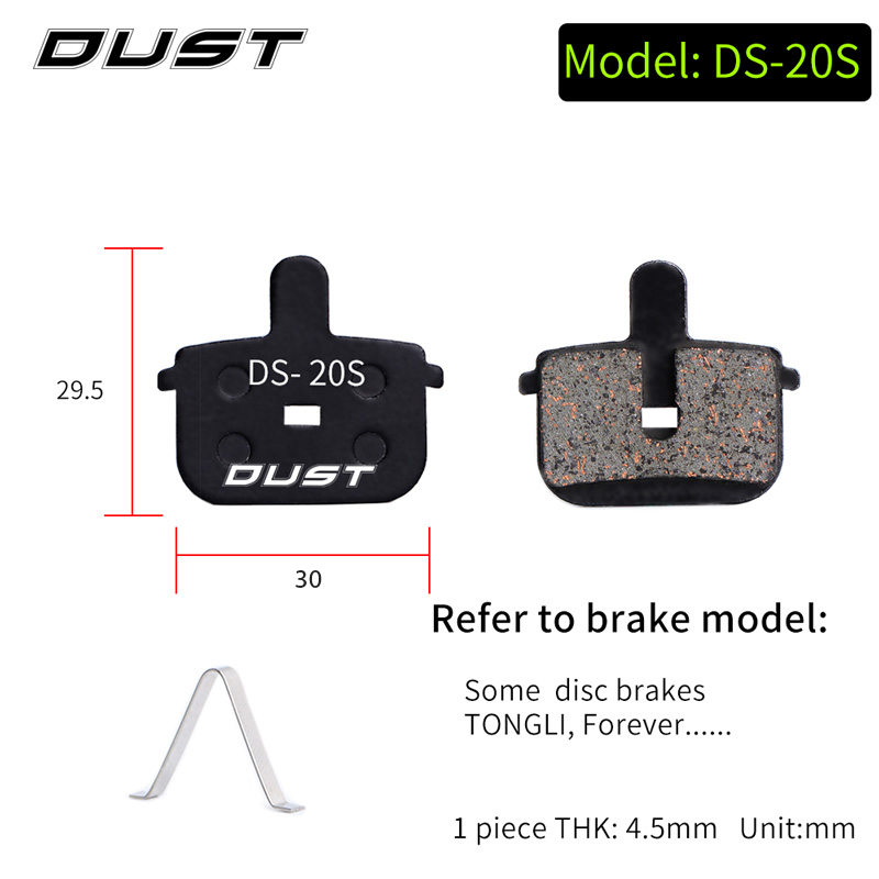 Staub 1 Paar Halbmetall-Fahrrad-hydraulische Scheibenbremsbeläge MTB Mountainbike-Teile für SHIMANO XT XTR M315 SRAM eifrig BB5 BB7 E1 E3