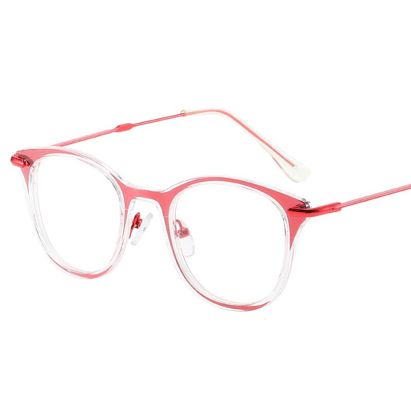 Vintage Eyewear Bril Frame Clear Glazen Half Frame Metalen Brillen Optische Bril Casual Frame Studenten Nep Bril