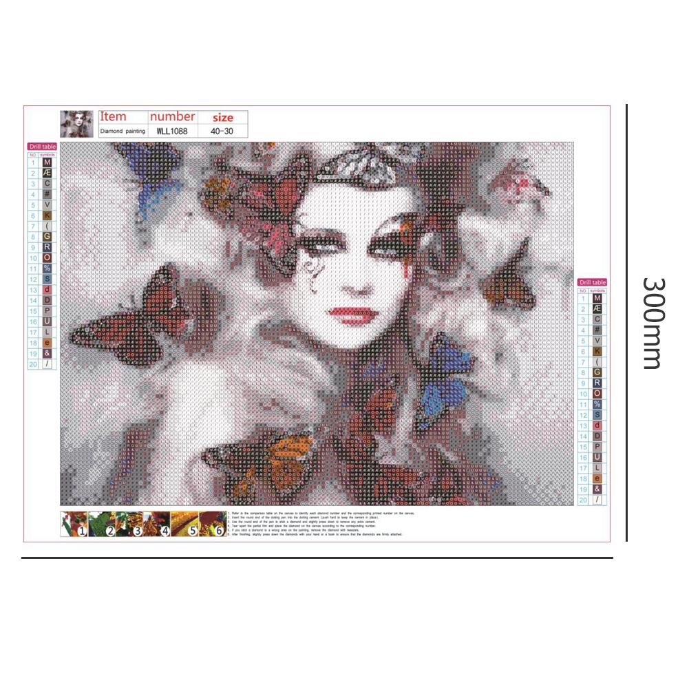 5D DIY Full Drill Diamond Painting Angel Cross Stitch Craft Embroidery Oxidation Resistance Irradiation Resistance Mosaic: N
