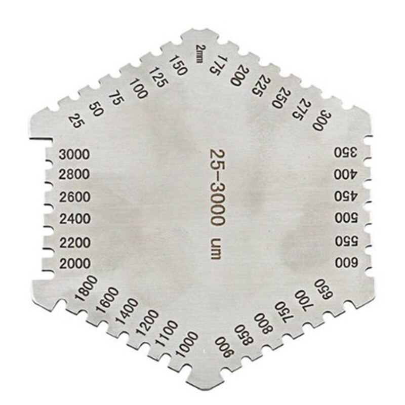 Peigne à Film humide hexagonal en acier inoxydable, Instrument de haute précision, jauge d'épaisseur de diaphragme humide en acier inoxydable: Default Title