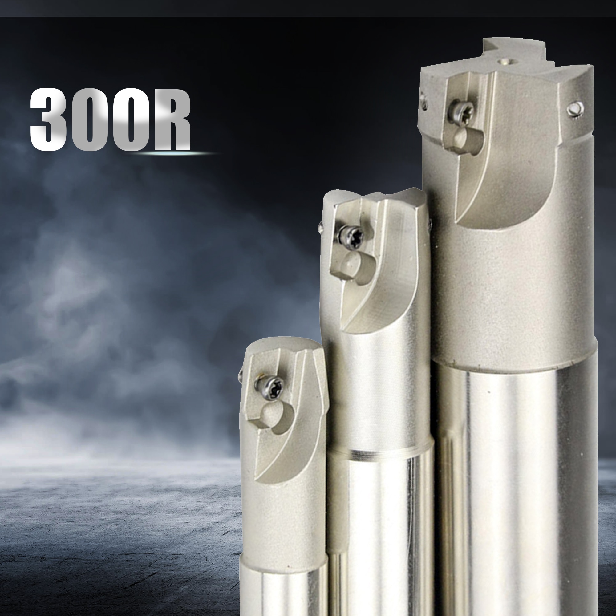 UCHEER 1pcs milling cutter arbor 300R end mill R0.8 alloy blade CNC machine tools open thick right Angle